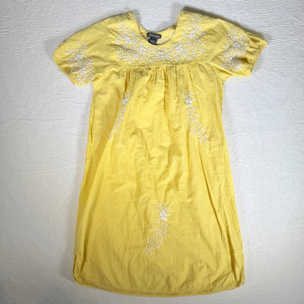 Chelsea & Theodore Dress Embroidered Pullover Boho Beachy Lounge India Cotton S